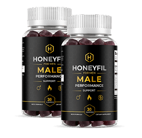HoneyFil basic kit containing a 60-day supply of men's vitality gummies